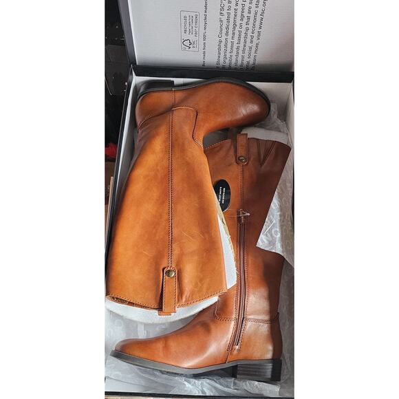 INC Fawne Leather Knee High Boots 7 - Picture 3 of 7